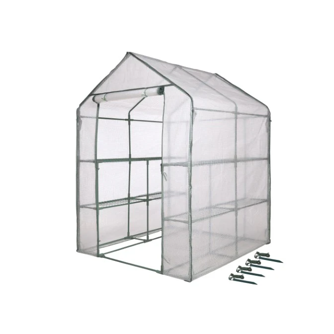 Gartengewächshaus mit 2 herausnehmbaren Böden H195 x 143 x 143 cm - Image 2