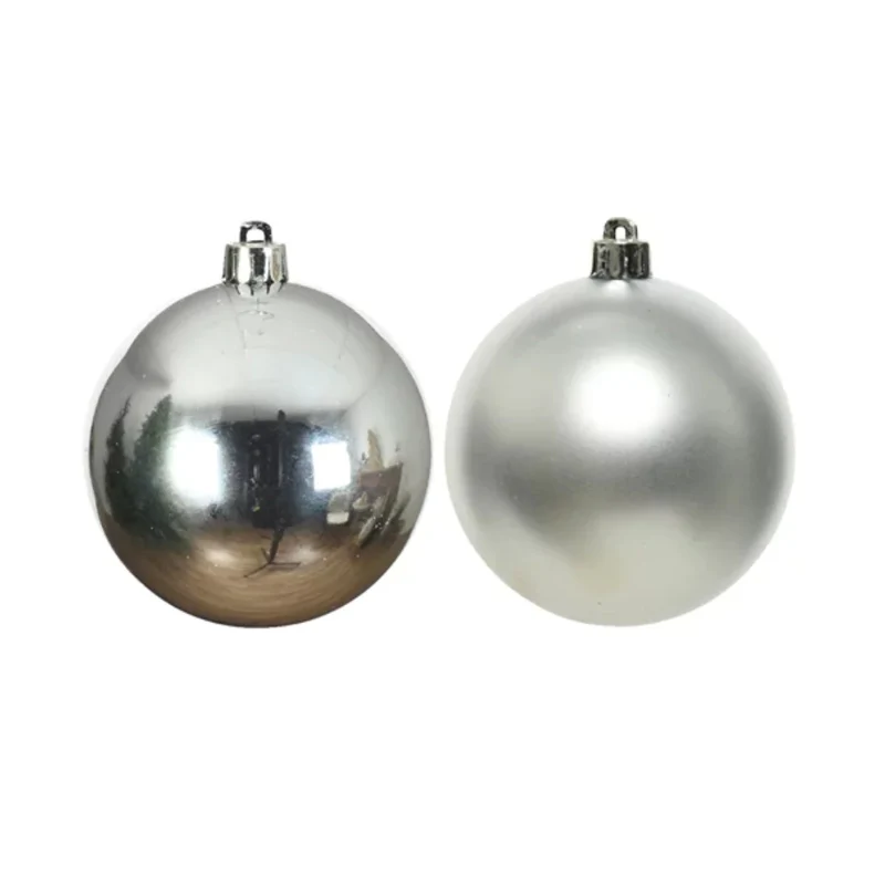 Weihnachtskugeln Silber (12 Stück) - Image 2