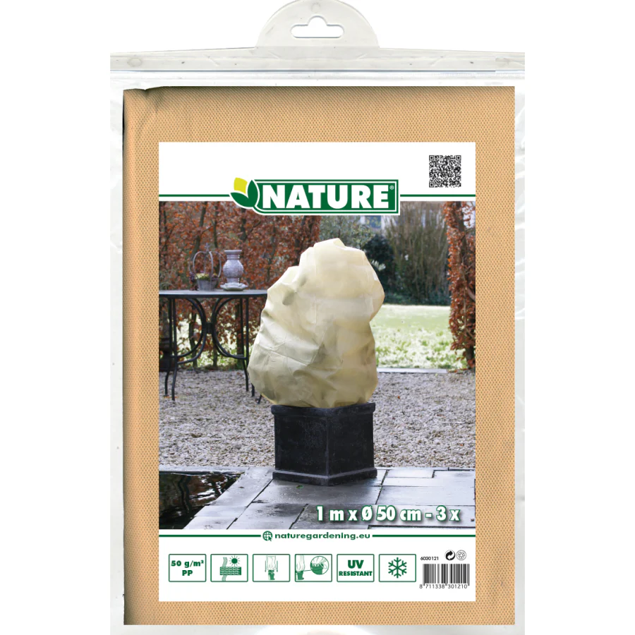 Wintervlies, Husse mit Saum & Zugband beige - Image 3